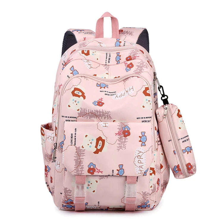 Korean Trend Custom Casual Large Backpack School Girls and Children's Animal Print Bagpack
