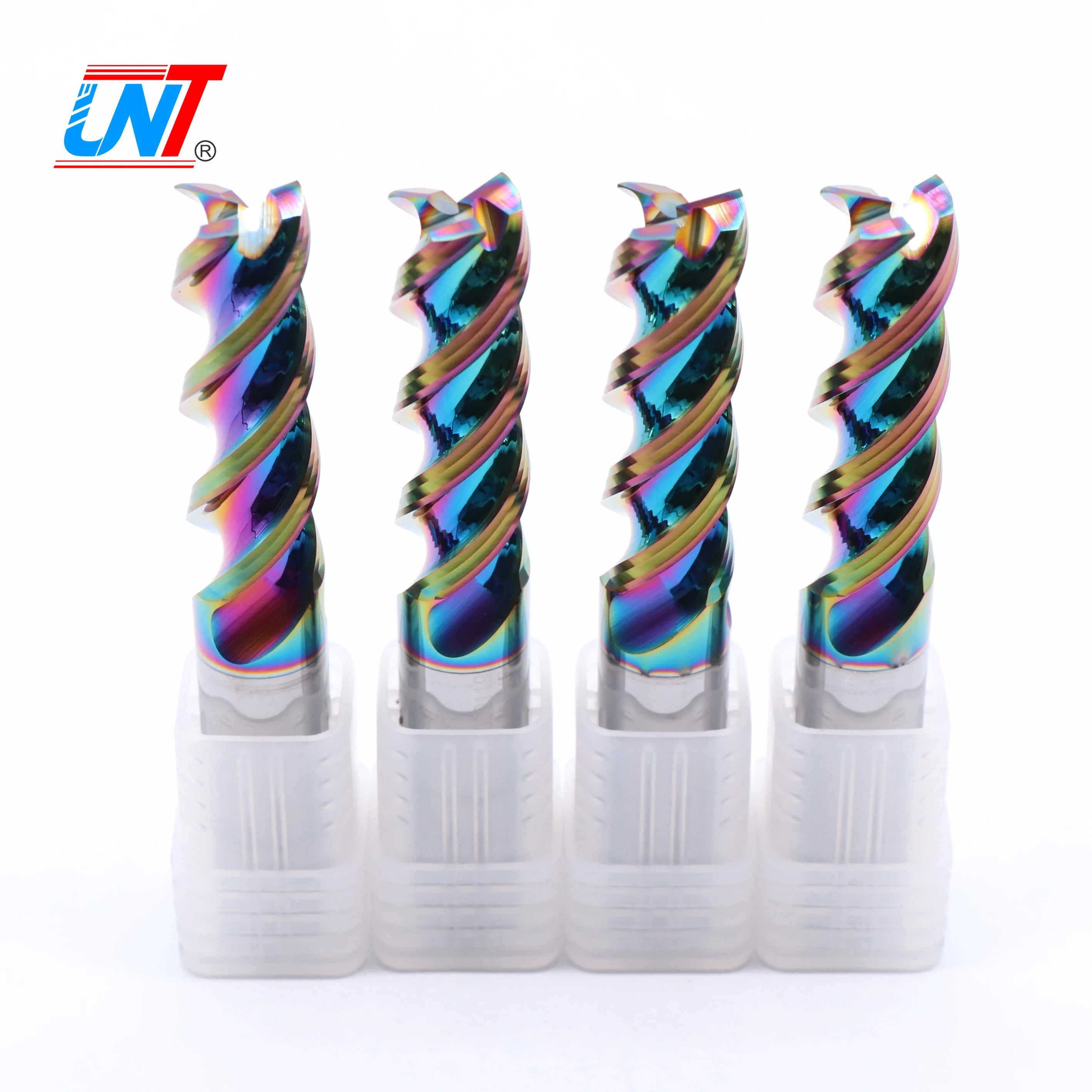UNT CNC Cutting Tools 3 Flutes TAC Coating Aluminum Fresa Solid Tungsten Carbide End Milling Cutters