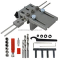3 in 1 Pocket Hole Jig Kit Dowelling Jig for Furniture Fast Connecting 6/8/10/15mm Woodworking Dowel Drill Guide Tool