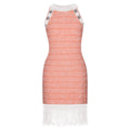 2025 Summer Slim Fit Women's High Quality Vintage Fashionable Knee-Length Knitted Camisole Vest Crocheted Sleeveless Lace
