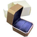 Customized Your Logo Luxury Champagne Octagonal LED Ring Box with Velvet Lining 70x70x50mm