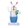 HOT 6FT Easter Inflatables Outdoor Decor Easter Bunny With LED Lights Easter Blow up Yard Decorations Indoor Outdoor Lawn Decor