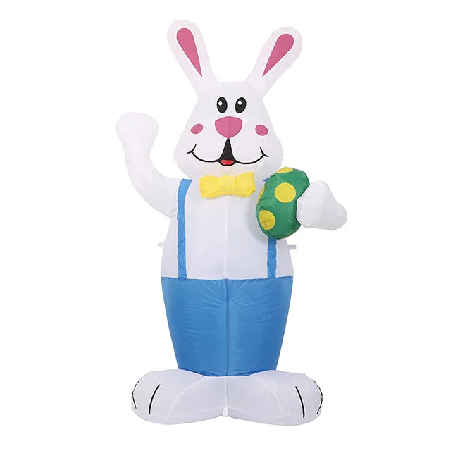 HOT 6FT Easter Inflatables Outdoor Decor Easter Bunny With LED Lights Easter Blow up Yard Decorations Indoor Outdoor Lawn Decor
