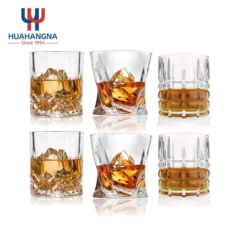 Premium 10oz Old Fashioned Bar Glassware Lead Free Clear Liquor Cocktail Rock Whiskey Glasses 300ml Heavy Base Whisky Cup