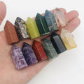 Mini Size Mixed Material Crystal Tower Exquisite Red Fire Quartz Lapis Lazuli Crystal Tower for Decoration