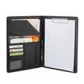 A4 PU Leather Black Padfolio Portfolio Folder With Letter Sized Writing Pad Calculator Pocket Card Holder