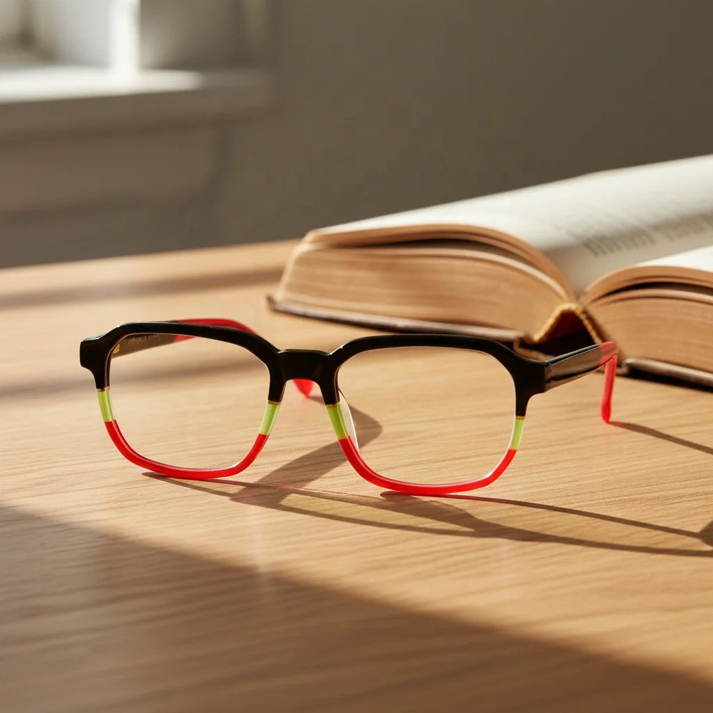 2024 Patchwork High Quality Retro Large Frame Eyeglasses Fashion square Thickness Frame ACETATE Glasses Frame Eyewear