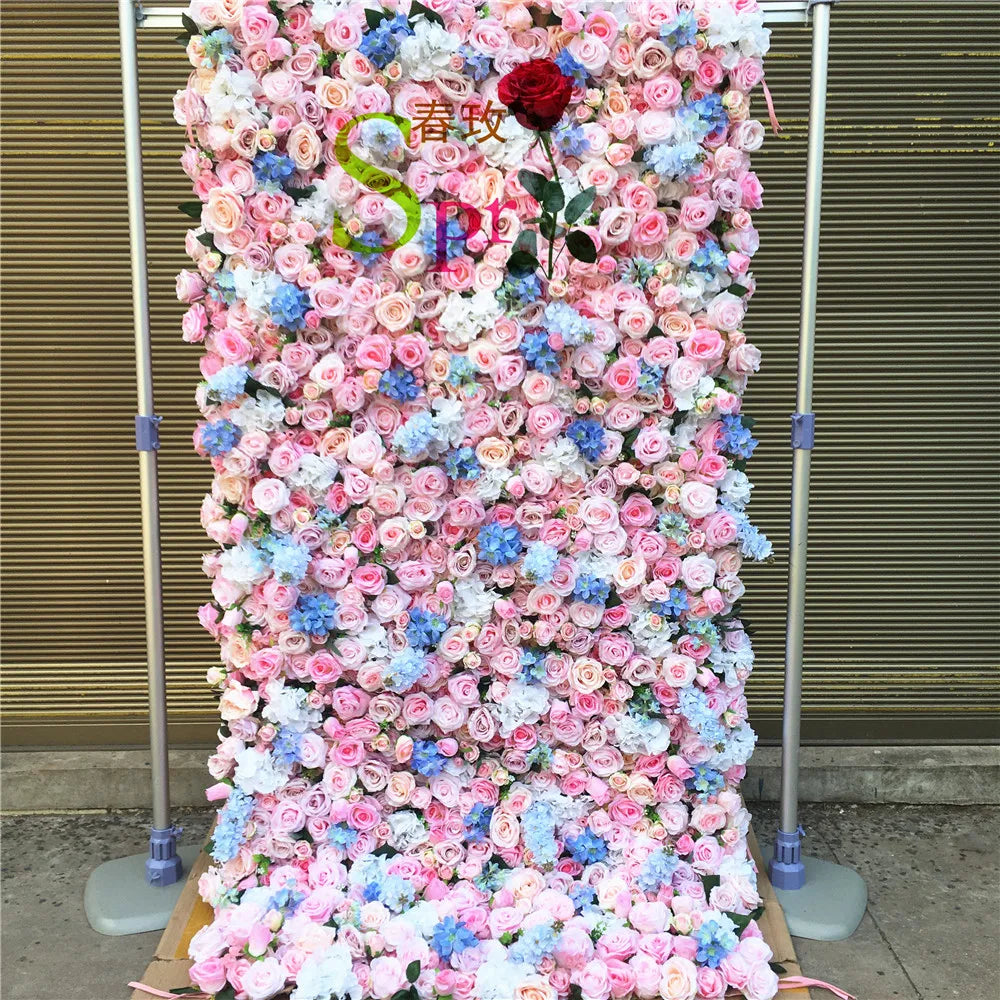 SPR Flower Wall Wholesale Silk Peony Artificial Flower Wall Backdrop for Sale