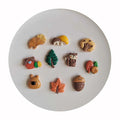Resin Maple Leaf Squirrels Nut Flatback Cabochon Scrapbook DIY Jewelry Charms Embellishments Accessories