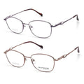 Wholesale Ultra Lightweight Pure Titanium Beta Temple Rectangle Optical Glasses Frame for Ladies Full-Rim Brown Gold Pink Purple