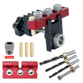 3 in 1 Doweling Jig Kit Positioning Clip Adjustable Drilling Guide Puncher Locator Woodworking Joints Tools