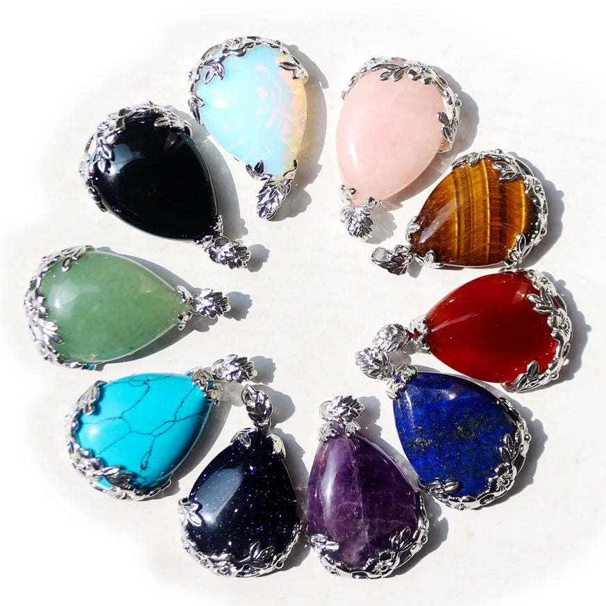 New Crystal Glass Pendant Teardrop Shape for Jewelry Making
