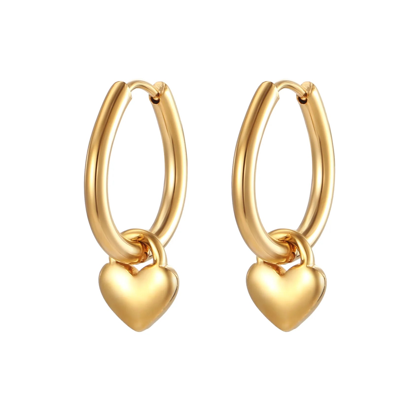 New Arrival Snake Pendant Hoop Earrings Stainless Steel Plated 14K Gold Hoop Earrings Jewelry for Women
