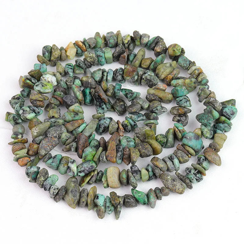 5mm~8mm Irregular Freeform Chip African Turquoise Bead Gemstone Beads Strand for DIY Jewelry Making