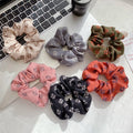 Velvet Wool Designer Scrunchy Hair Ties Cotton Famous Brands Women's Elastic Hair Accessories Rubber Bands Set for Hair