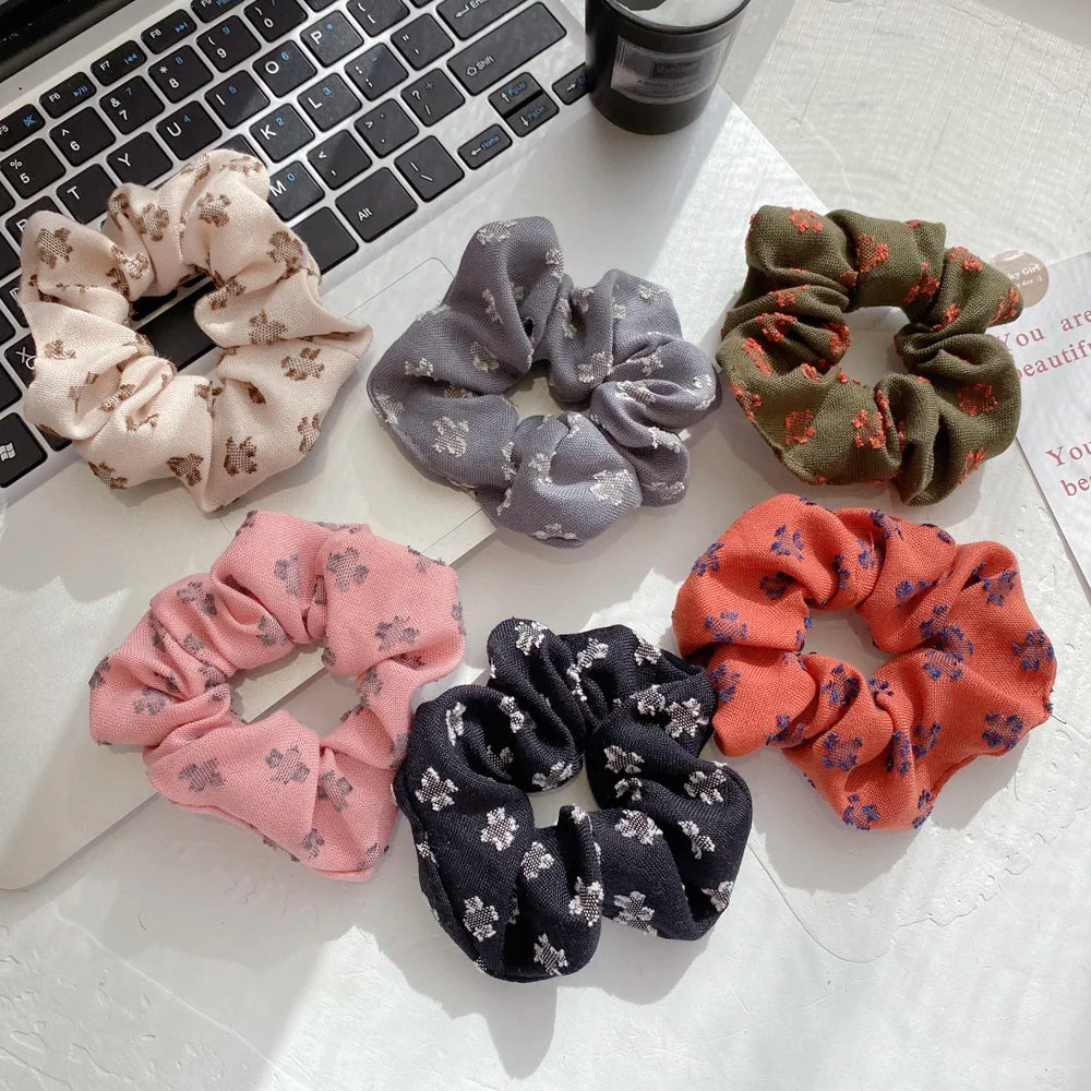 Velvet Wool Designer Scrunchy Hair Ties Cotton Famous Brands Women's Elastic Hair Accessories Rubber Bands Set for Hair