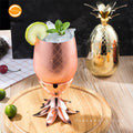 500ml Novelty Cocktail Mug Stainless Steel Hawaiian Party Copper Gold Drinking Cup Moscow Metal Pineapple Cocktail Cups With Lid