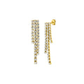 2025 Top Fashion Stainless Steel Crystal Tassels Drop Earrings Best Gift for Women Lady From Malio