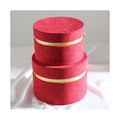 AM-GPA36 Ammy Flower Packing Velvet Round Rose Flower Gift Box Diamond Flannel Mothers' Day Round Flowers Empty Box