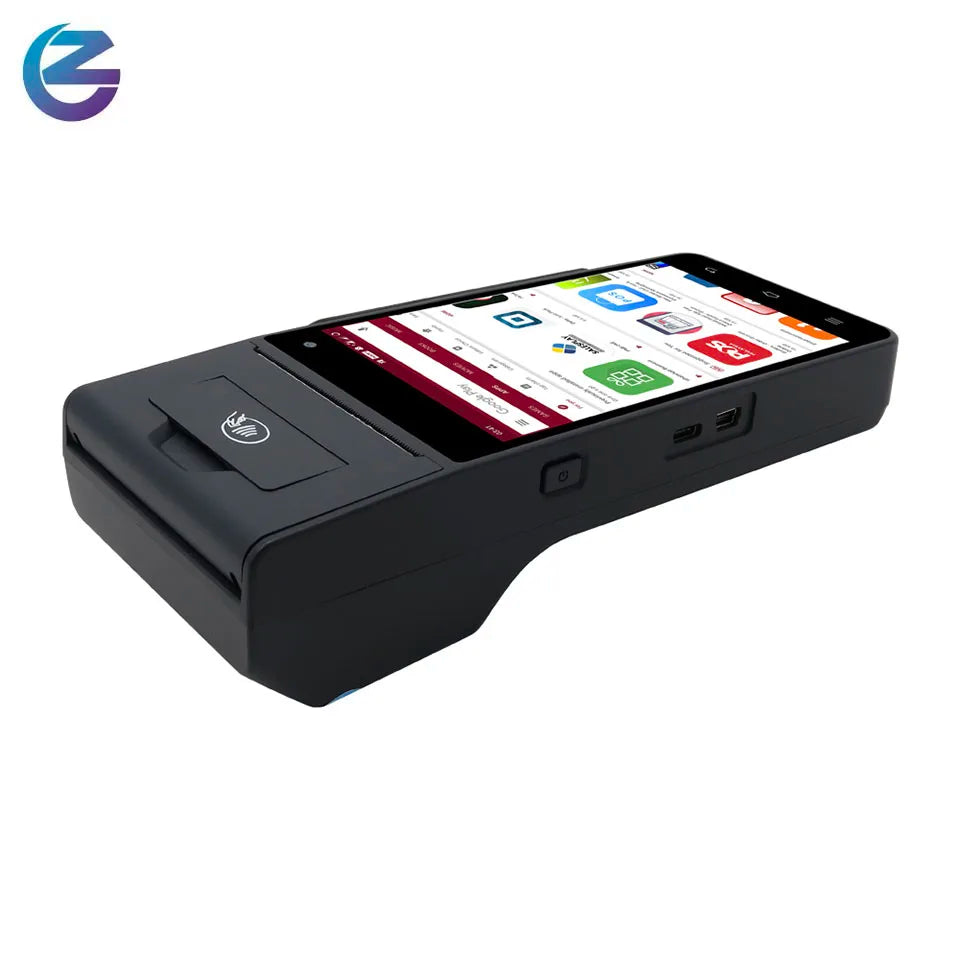 Top up Pos Magnetic Chip NFC Card Reader GPS/4G/WIFI Android Pos With Printer All in One Pos Device