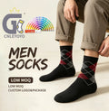 Wholesale Classic Diamond Patterned Socks Men Cotton Formal Business Office Suit Dress Socks