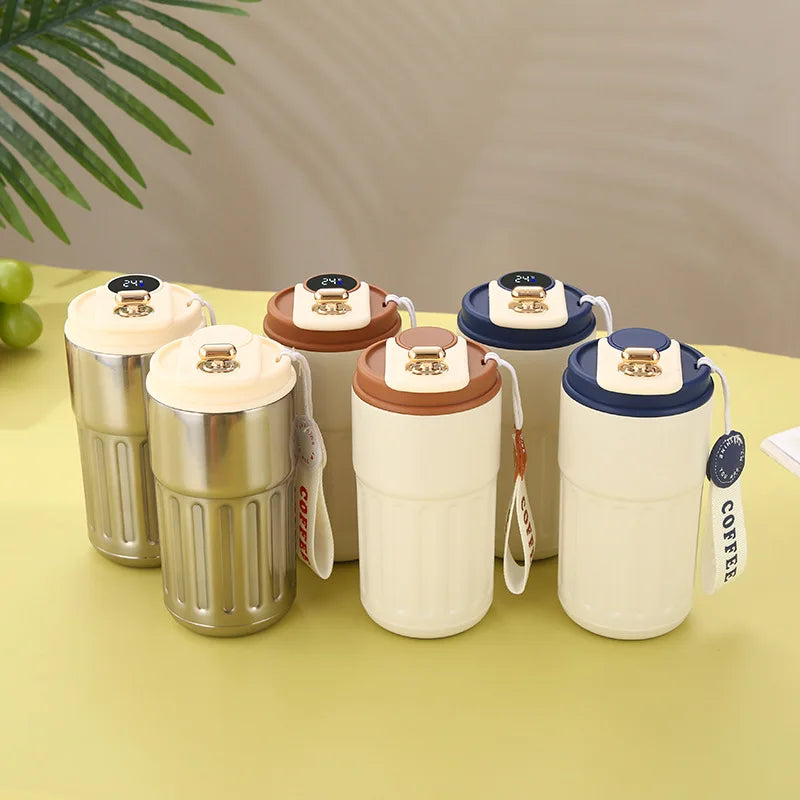 Tumbler LED Temperature Display with Handle Vacuum Insulated Coffee Mug 420ml Box Smart Double Wall Stainless Steel CLASSIC