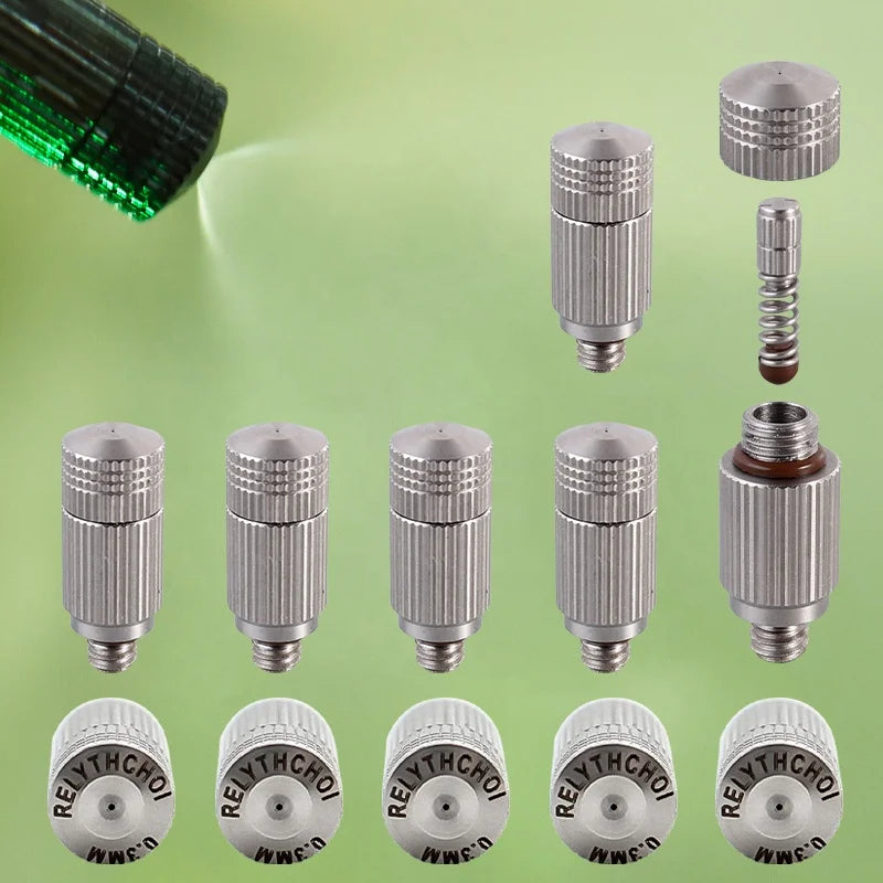 Cozymist New High Pressure Stainless Steel Anti Drip Misting System Cooling & Humidification Water Spray Fog Nozzle