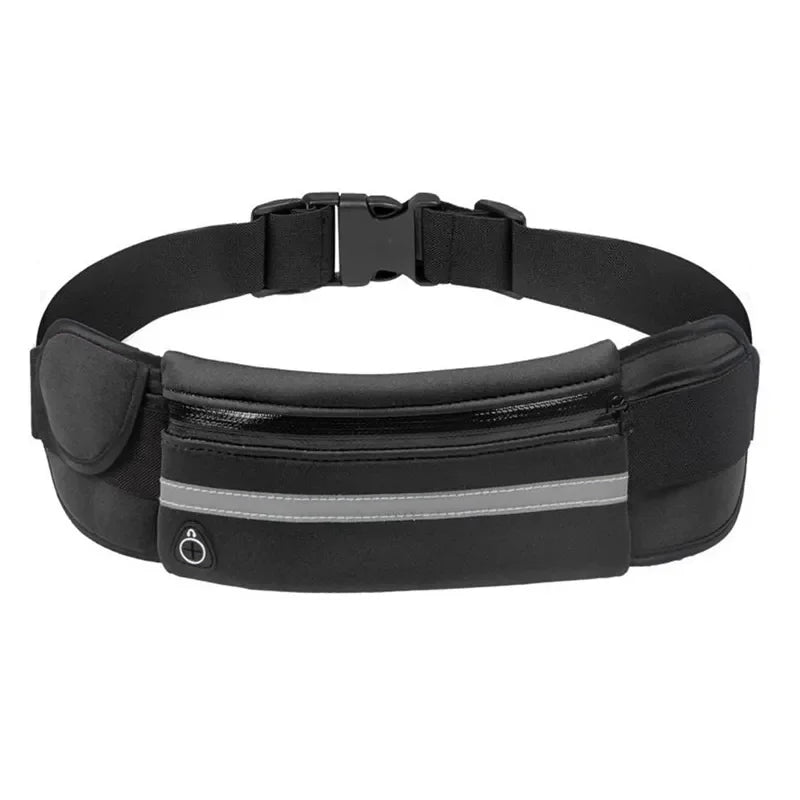 Neoprene Phone Holder Running Belt Hydration Waist Pack With Water Bottle Holder Waist Pouch Fanny Bag Reflective Jogging Bag