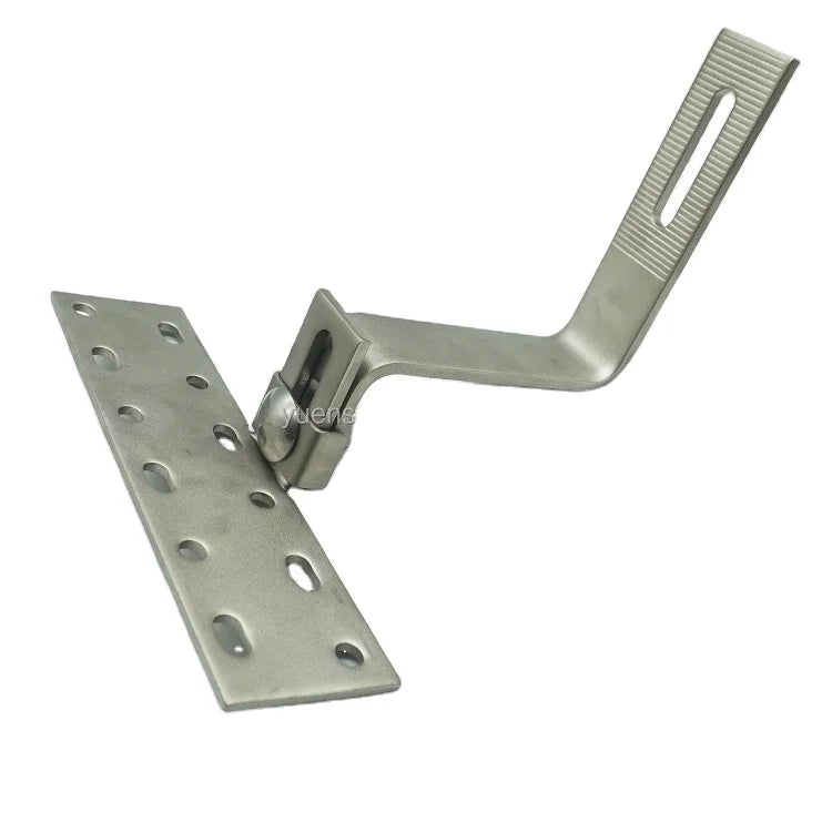 SUS304 Sandblasted Yuens OEM Stainless Steel PV Panel Bracket Adjustable Wooden Beam Solar Mounting System for Shingle Tile Roof