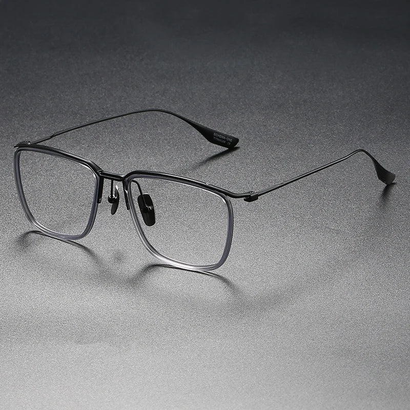DTX106 Wholesale High Titanium Lightweight Glasses Men Optical Clear Glasses Black Square Frame Eyeglasses