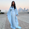 2024 Luxury Latest Abaya Designs Bat Sleeve Robe With Glitter Fabric Adjustalbe Belt Inside Dress for Muslim Women