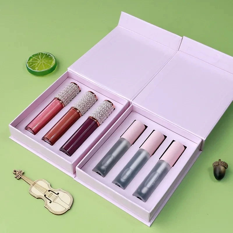 Matte Liquid Lipstick Set Waterproof Multi Colors Lip Gloss Kit Moisturizing Long Lasting Lipsticks