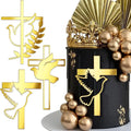 DAMAI God Bless and Baptism Cake Topper Decorations Cross Religious God Bless Theme Party Cake Decorations