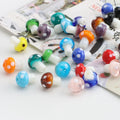 New Arrival Crystal Mushroom Beads for Necklace Earring Diy  Wholesale Lampwork Glass Mushrooms Beads for Jewelry Making