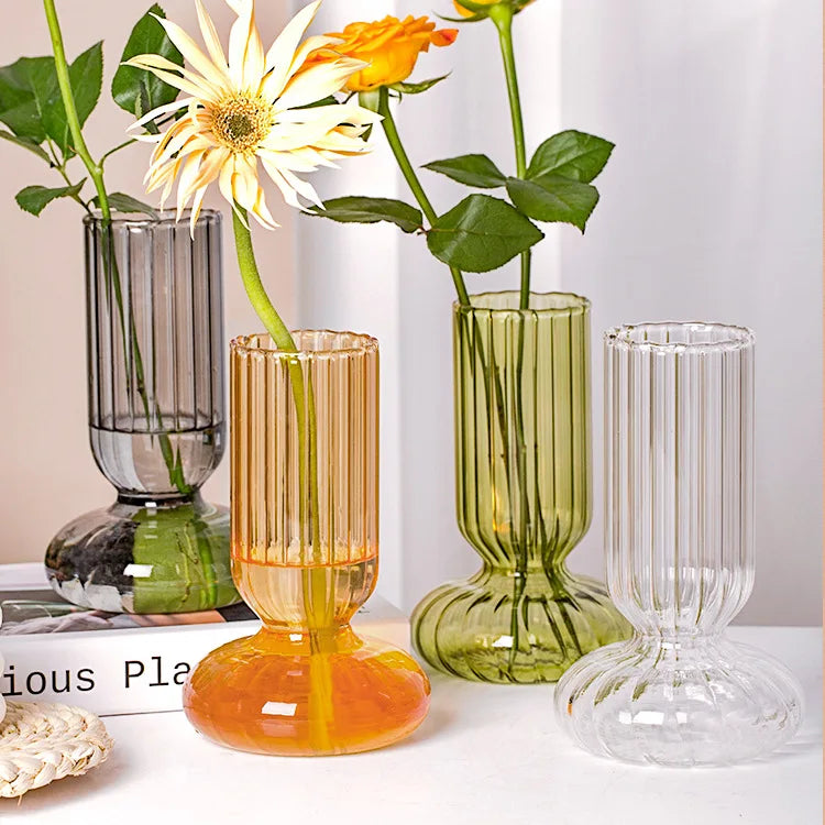 Manufacturer Hydroponic Transparent Cylinder Wholesale Desktop Flower Vases for Flower Arrangement Glass Vase
