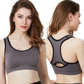 Women's Mesh Racerback Seamless Sports Contrast Trim Bra High Support Padded Workout Crop Top for Gym Running Printed Yoga Bra