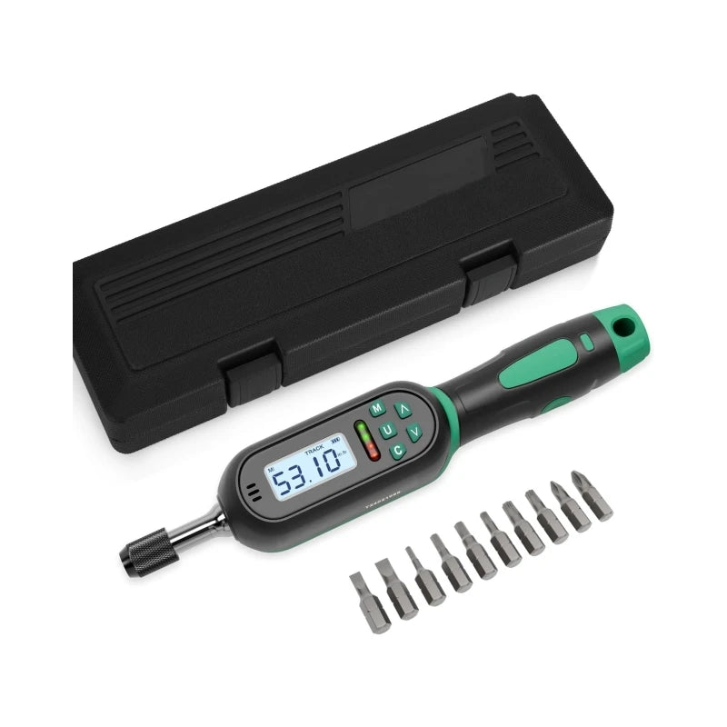11PCS Digital Torque Screwdriver 0.3-6 Nm with Buzzer and LED Indicator Notification for Car Repair DIY Work
