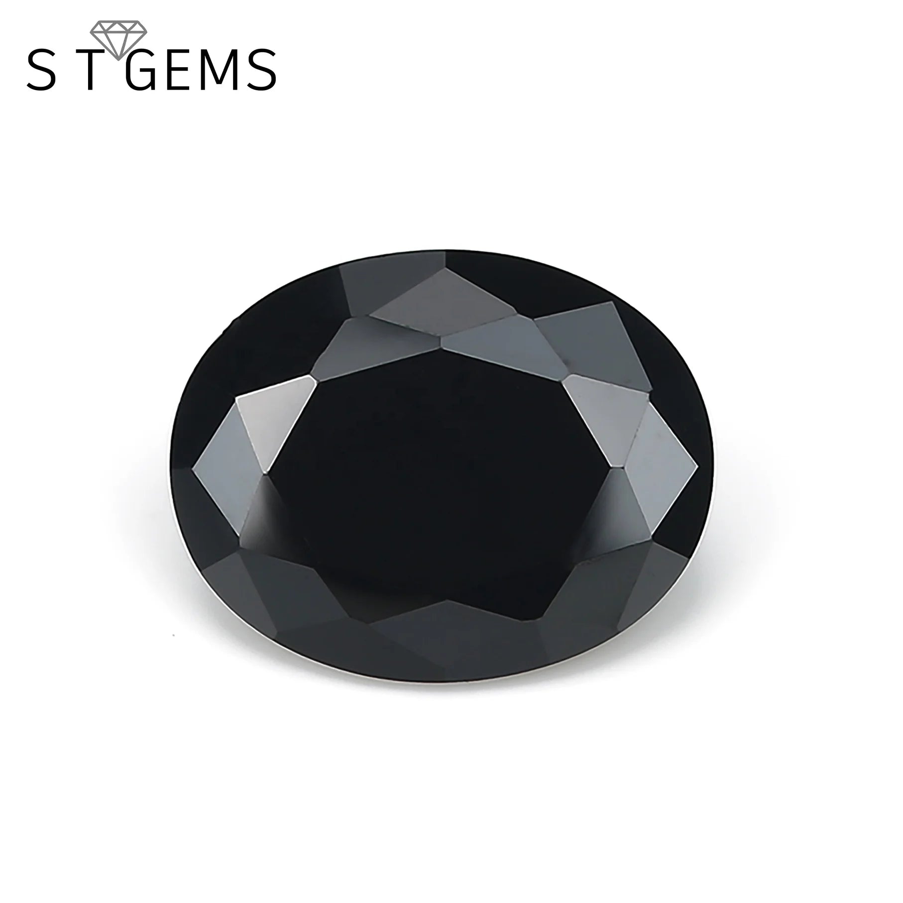 Wholesale Cheap Price Oval Cut Synthetic CZ Black Color Cubic Zirconia Jewelry Stones