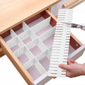 Kitchen Drawer Organizers and Storage Plastic Grid Drawer Dividers Adjustable Sock Underwear