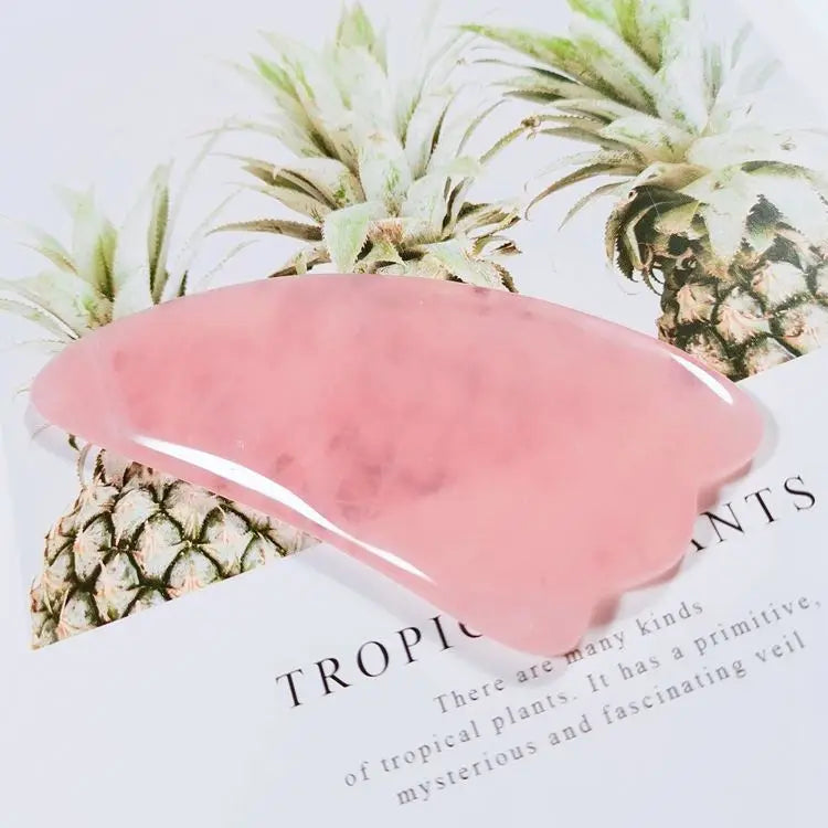 Diy Acupressure Jade Guasha points Rose Quartz Scraping Stick Pen Gua Sha Therapy Wand Needle Massage Tool