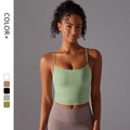 Soild Color Buttery Soft Yoga Crop Top Padded Workout Training Gym Fitness Sleeveless Sports Vest
