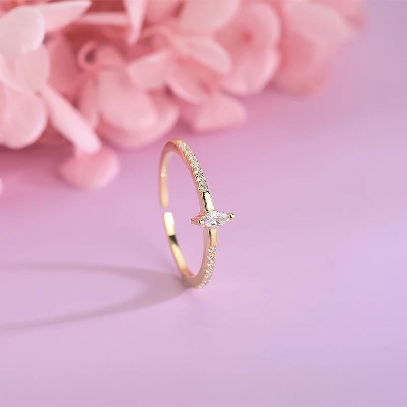 925 Sterling Silver Wedding Ring Cubic Zirconia Stackable Rings Jewelry Women