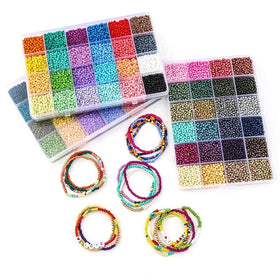 24 Color Combination Set of 3mm Solid Millet Beads Glass Beads for Jewelry Accessories Crystal Lampwork & Glass Beads