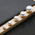 Wholesale White Half-Hole Plastic Button Pearls Beads Loose Beads for Jewelry Pendant Bracelet Earrings Making