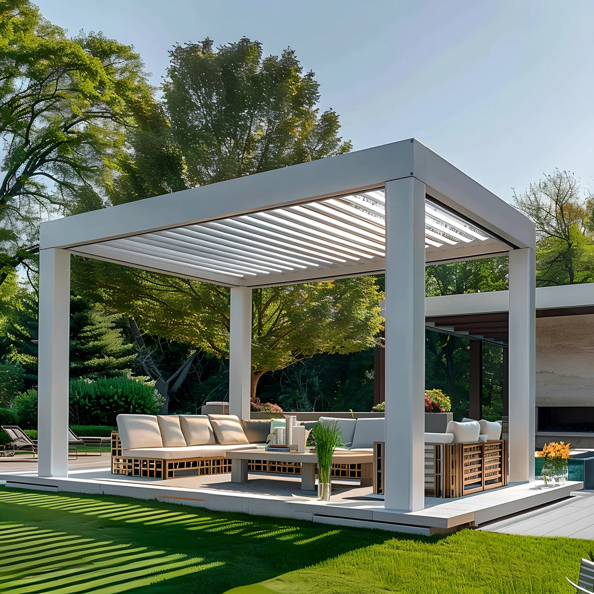 3X3 3X4 3X6 4x6 Aluminum Gazebo Waterproof Outdoor Furniture Pergola Arch Aluminium Pavilion Garden Buildings MegaBDM
