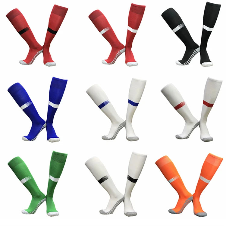 Factory Wholesale Thick Knitted Over-the-Knee Football Socks Non-Slip Non-Slip Over-the-Knee Socks Print Cheap Price ODM Product