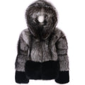 Female Fur Winter Warm Outerwear Women Hooded Fur Coat Fox Fur Jacket for Ladies