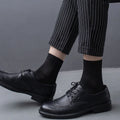 Comfort Style for Business Men Breathable Silk & Mercerized Cotton Socks 4 Seasons Thin Kind Pure Color-a Convenient Choice