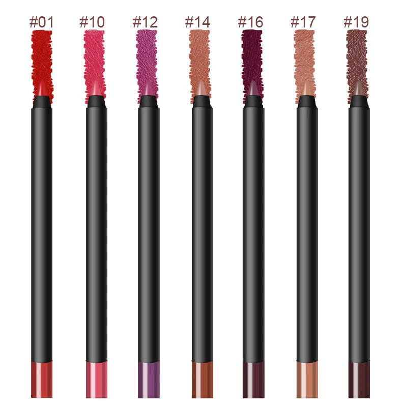 Wholesale Custom Logo New Arrival Lip Pencil Lipstick Lip Liner Creamy Red Nude Dark Brown Lip Liner Private Label Lipliner