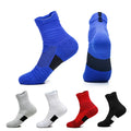 Jingwen OEM Athletic Calcetines Para Correr Professional Running Solid Color Cotton Thickness Bottom Socks